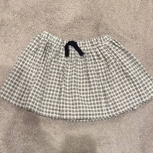 Zara Kids Plaid Skirt - Black and White